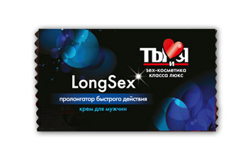 Пролонгирующий крем LongSex в одноразовой упаковке - 1,5 гр. - Биоритм - купить с доставкой в Уссурийске