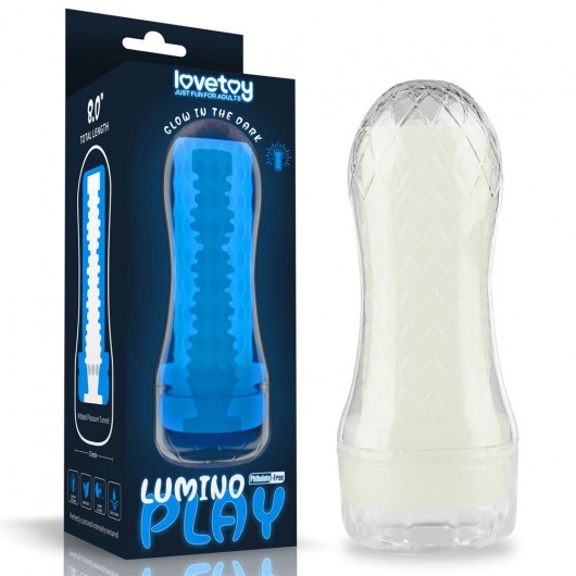 Светящийся в темноте мастурбатор Lumino Play Masturbator Ribbed - Lovetoy - в Уссурийске купить с доставкой