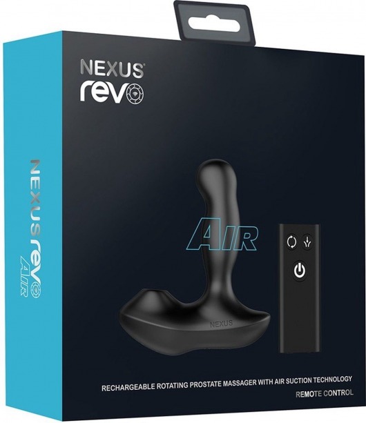 Черный вибратор-ротатор для стимуляции простаты Nexus Revo Air - Nexus Range - в Уссурийске купить с доставкой