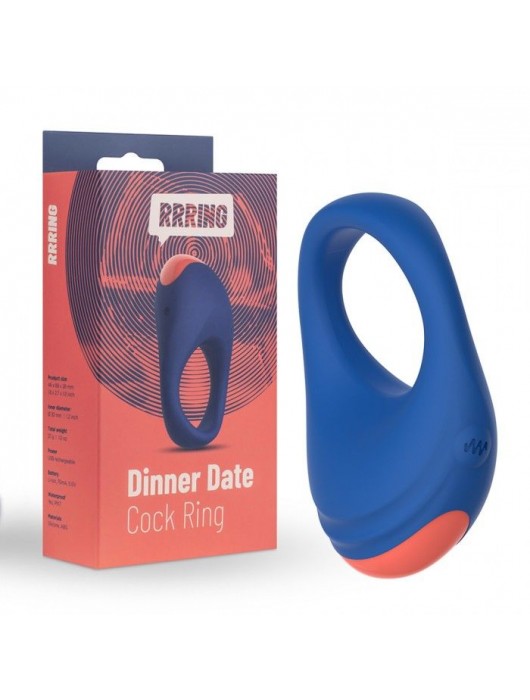Синее эрекционное кольцо RRRING Dinner Date Cock Ring - FeelzToys - в Уссурийске купить с доставкой