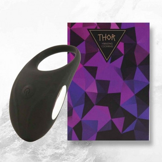 Черное эрекционное виброкольцо Thor Cockring - FeelzToys - в Уссурийске купить с доставкой