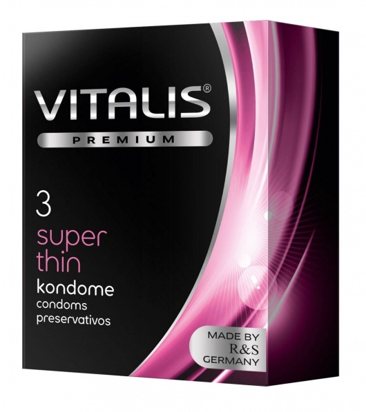 Ультратонкие презервативы VITALIS PREMIUM super thin - 3 шт. - Vitalis - купить с доставкой в Уссурийске
