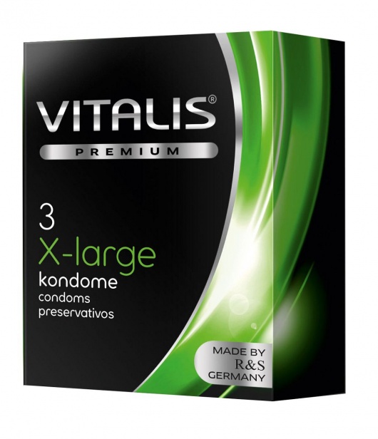 Презервативы увеличенного размера VITALIS PREMIUM x-large - 3 шт. - Vitalis - купить с доставкой в Уссурийске