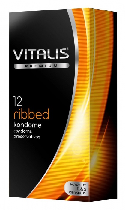 Ребристые презервативы VITALIS PREMIUM ribbed - 12 шт. - Vitalis - купить с доставкой в Уссурийске