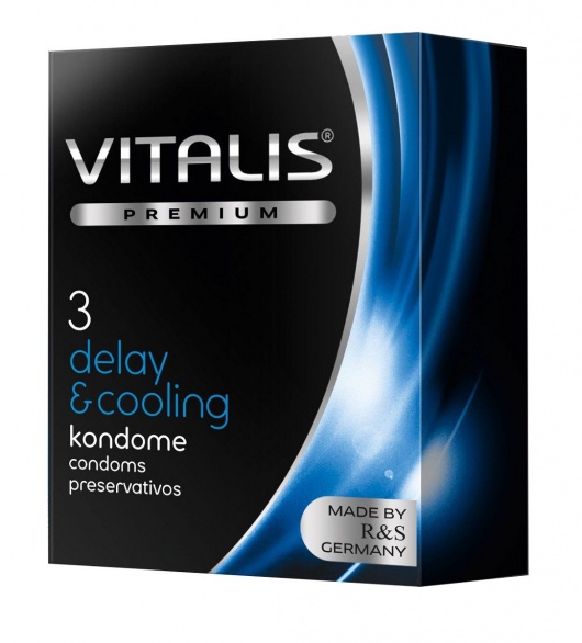 Презервативы VITALIS PREMIUM delay   cooling с охлаждающим эффектом - 3 шт. - Vitalis - купить с доставкой в Уссурийске
