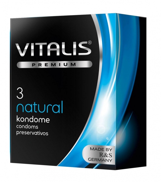 Классические презервативы VITALIS PREMIUM natural - 3 шт. - Vitalis - купить с доставкой в Уссурийске