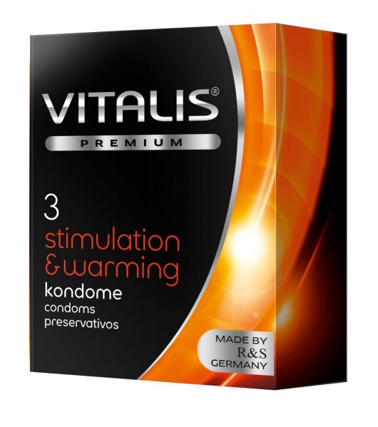 Презервативы VITALIS PREMIUM stimulation   warming с согревающим эффектом - 3 шт. - Vitalis - купить с доставкой в Уссурийске