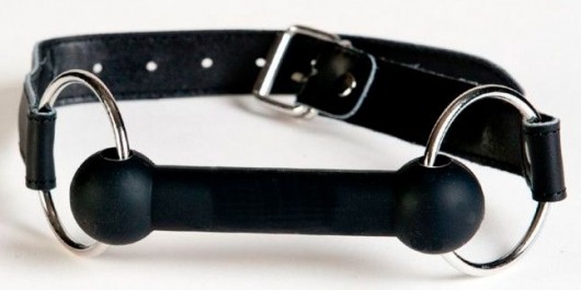 Чёрный кляп-трензель на кожаных ремешках - ToyFa - купить с доставкой в Уссурийске