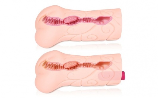 Телесный вибромастурбатор-вагина Tattoo Auto - KOKOS - в Уссурийске купить с доставкой