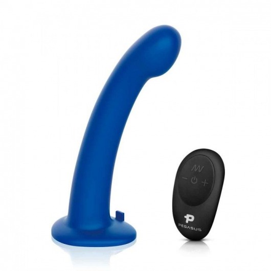 Синяя насадка Remote Control P-Spot G-Spot с черными трусиками - 20 см. - Pegasus - купить с доставкой в Уссурийске