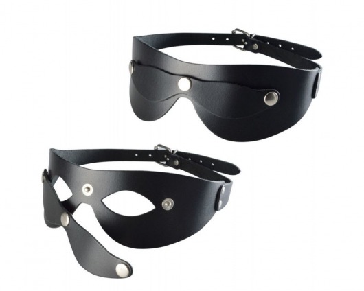 Черная кожаная маска  Новичок - Sitabella - купить с доставкой в Уссурийске