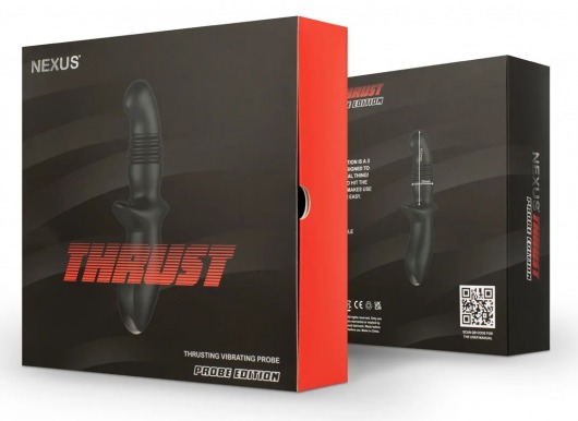 Черный вибромассажер простаты Nexus Thrust с возвратно-поступательными движениями - Nexus Range - в Уссурийске купить с доставкой