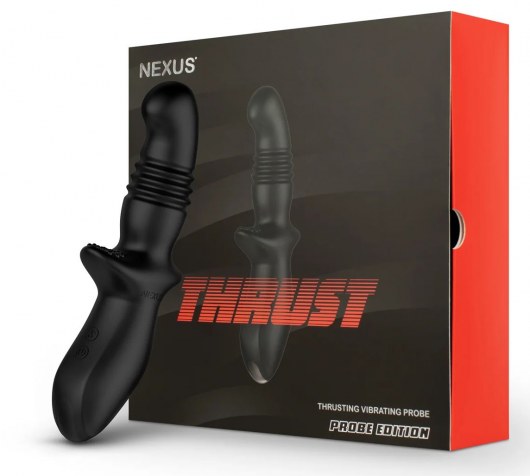 Черный вибромассажер простаты Nexus Thrust с возвратно-поступательными движениями - Nexus Range - в Уссурийске купить с доставкой