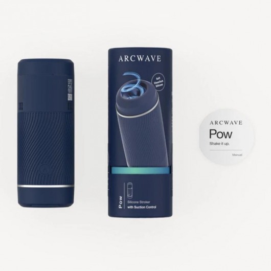 Синий мастурбатор с контролем всасывания Arcwave Pow Stroker - Arcwave - в Уссурийске купить с доставкой