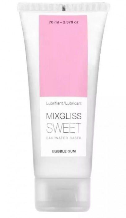 Смазка на водной основе Mixgliss Sweet с ароматом бабл-гам - 70 мл. - Mixgliss - купить с доставкой в Уссурийске