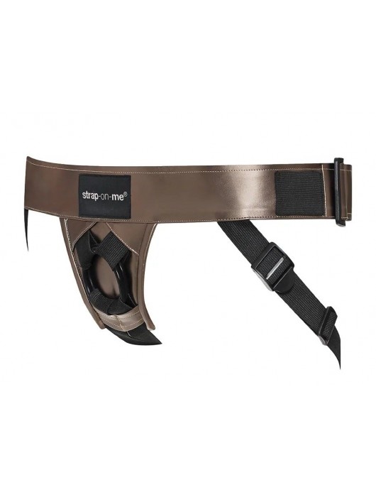 Бронзовый пояс для насадок Curious Harness - Strap-on-me - купить с доставкой в Уссурийске