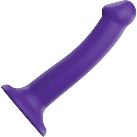 Фиолетовый фаллоимитатор-насадка Strap-On-Me Dildo Dual Density size M - 18 см. - Strap-on-me - купить с доставкой в Уссурийске