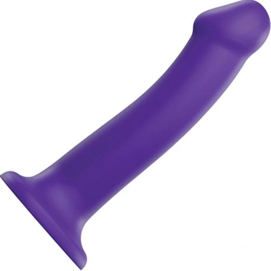 Фиолетовый фаллоимитатор-насадка Strap-On-Me Dildo Dual Density size L - 19 см. - Strap-on-me - купить с доставкой в Уссурийске