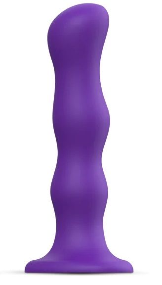 Фиолетовая насадка Strap-On-Me Dildo Geisha Balls size M - Strap-on-me - купить с доставкой в Уссурийске