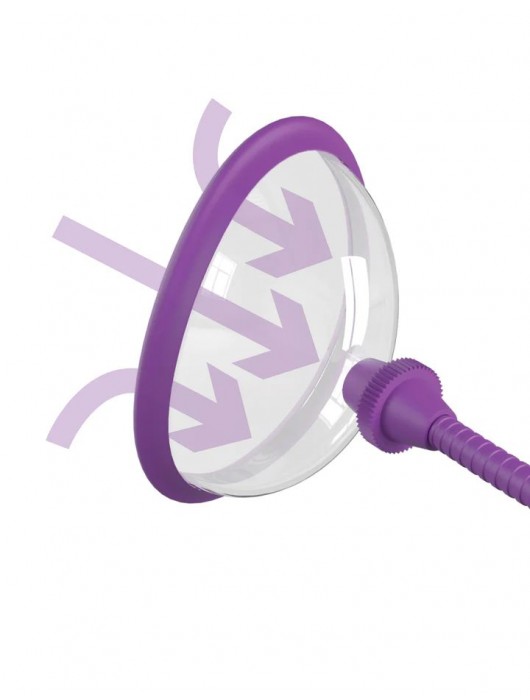 Фиолетовая клиторальная помпа Pleasure Pump - Pipedream