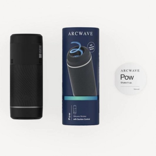 Черный мастурбатор с контролем всасывания Arcwave Pow Stroker - Arcwave - в Уссурийске купить с доставкой