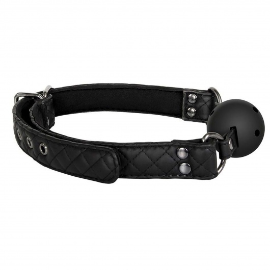 Черный кляп-шарик BALL GAG DIAMOND - Dream Toys - купить с доставкой в Уссурийске