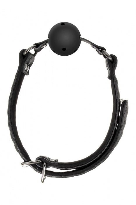 Черный кляп-шарик BALL GAG DIAMOND - Dream Toys - купить с доставкой в Уссурийске