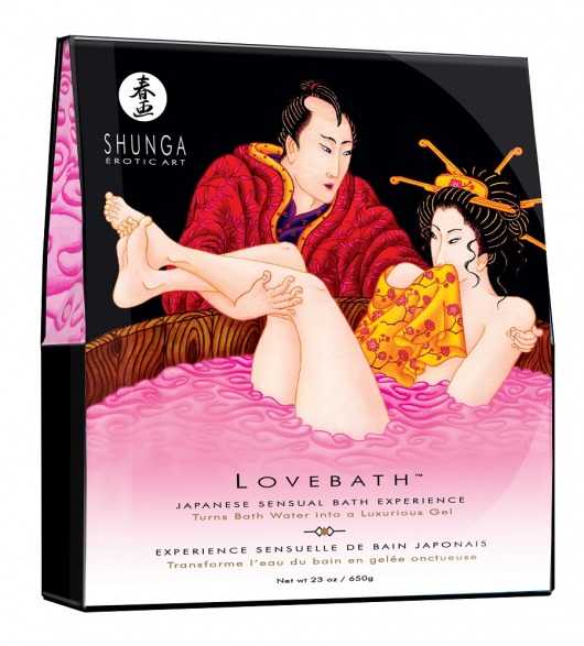 Соль для ванны Lovebath Dragon Fruit, превращающая воду в гель - 650 гр. - Shunga - купить с доставкой в Уссурийске