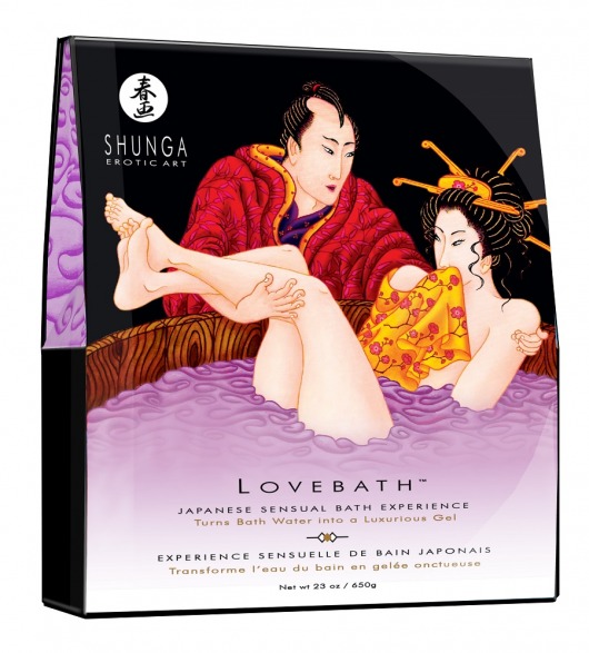 Соль для ванны Lovebath Sensual lotus, превращающая воду в гель - 650 гр. - Shunga - купить с доставкой в Уссурийске