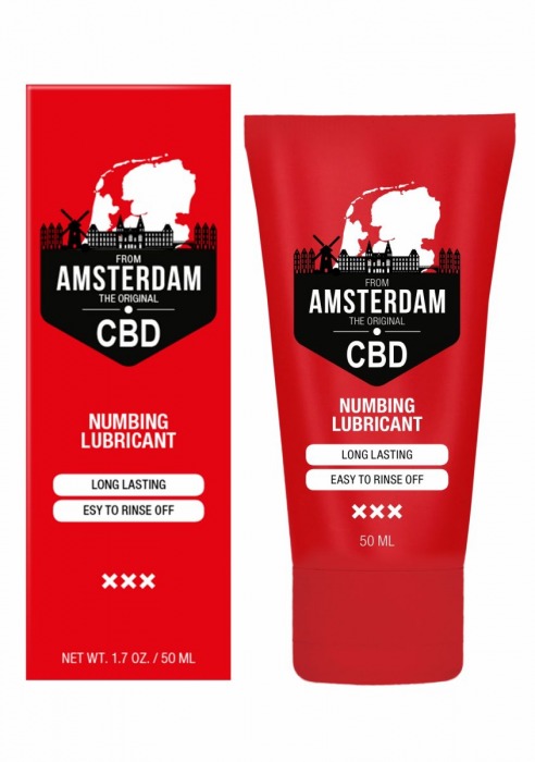 Пролонгирующий лубрикант Numbing CBD from Amsterdam - 50 мл. - Shots Media BV - купить с доставкой в Уссурийске