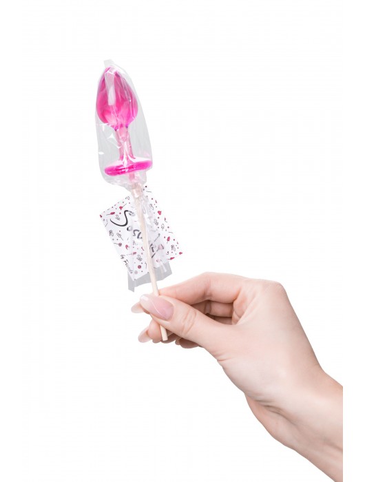 Розовый леденец  в форме анальной втулки со вкусом айриш крим - 29 гр. - Sosuчki - купить с доставкой в Уссурийске