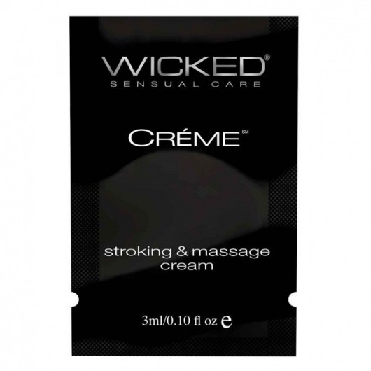 Крем для массажа и мастурбации Wicked Stroking and Massage Creme - 3 мл. - Wicked - купить с доставкой в Уссурийске