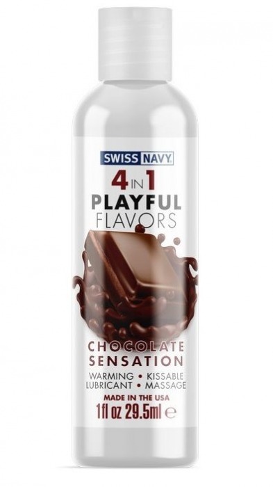 Массажный гель 4-в-1 Chocolate Sensation с ароматом шоколада - 29,5 мл. - Swiss navy - купить с доставкой в Уссурийске