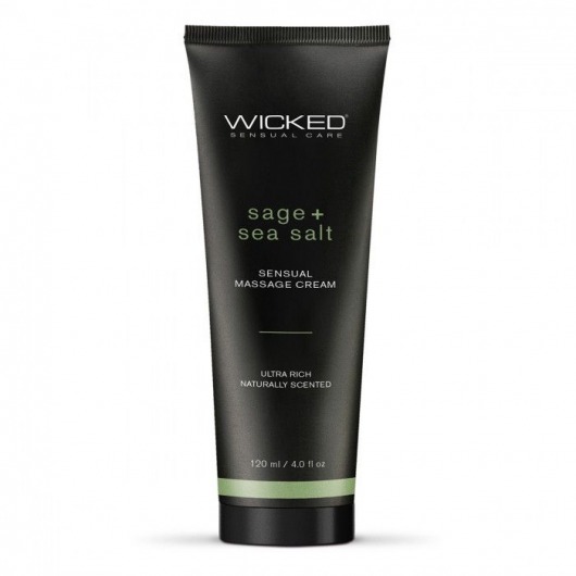 Массажный легкий крем WICKED Sage plus Sea Salt - 120 мл. - Wicked - купить с доставкой в Уссурийске