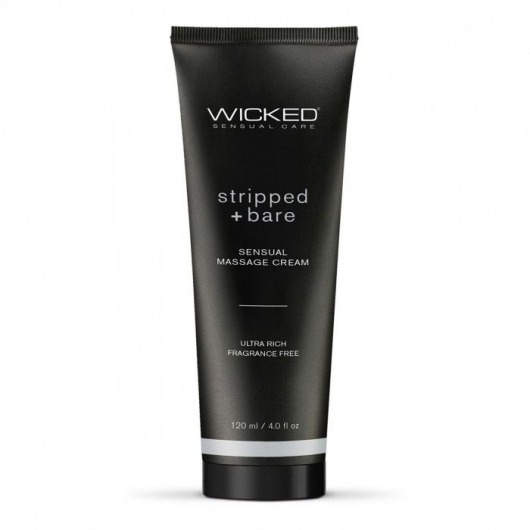 Массажный легкий крем WICKED Stripped plus Bare - 120 мл. - Wicked - купить с доставкой в Уссурийске