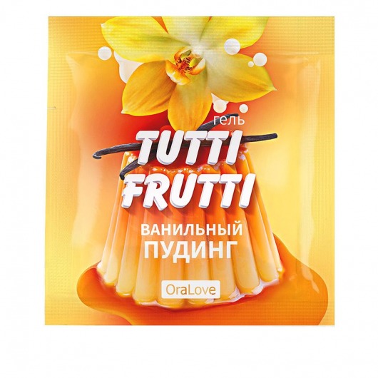 Пробник гель-смазки Tutti-frutti со вкусом ванильного пудинга - 4 гр. - Биоритм - купить с доставкой в Уссурийске