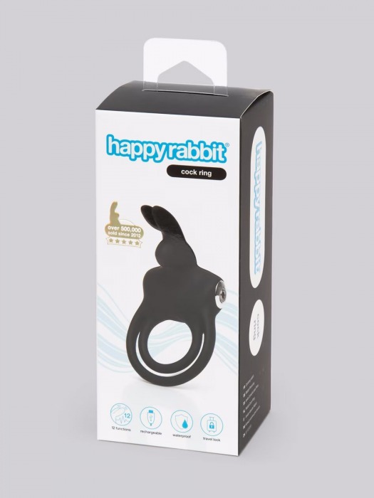 Черное эрекционное виброкольцо Happy Rabbit Cock Ring - Happy Rabbit - в Уссурийске купить с доставкой