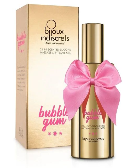 Гель с ароматом жвачки Bubblegum 2-in-1 Scented Silicone Massage And Intimate Gel - 100 мл. - Bijoux Indiscrets - купить с доставкой в Уссурийске