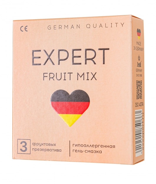 Ароматизированные презервативы EXPERT Fruit Mix - 3 шт. - Expert - купить с доставкой в Уссурийске