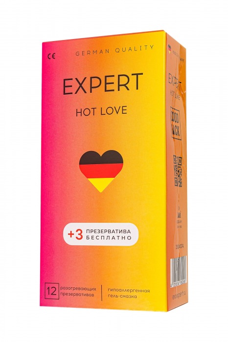 Презервативы EXPERT Hot Love с разогревающим эффектом - 12 шт.(+3 в подарок) - Expert - купить с доставкой в Уссурийске