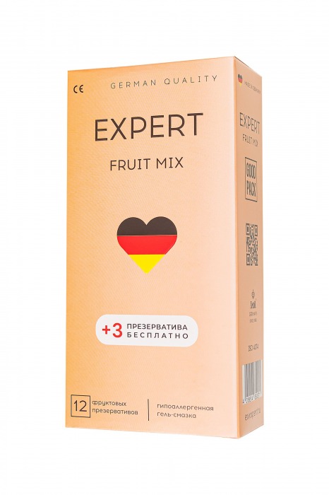 Ароматизированные презервативы EXPERT Fruit Mix - 12 шт.(+3 в подарок) - Expert - купить с доставкой в Уссурийске