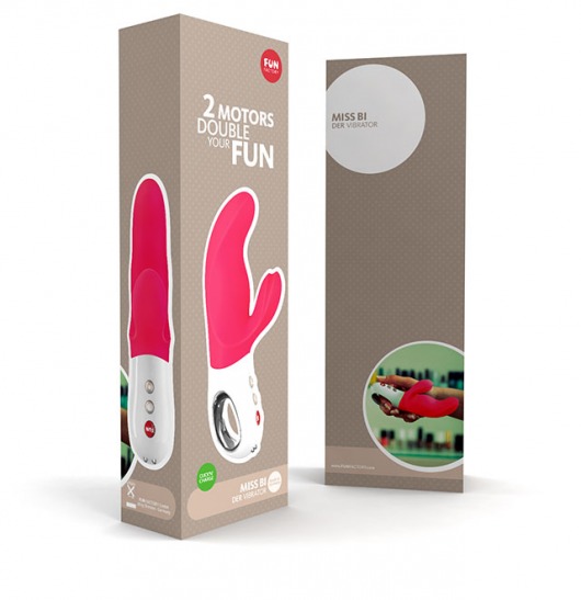 Розовый вибратор с двумя моторами MiSS Bi - 17 см. - Fun Factory