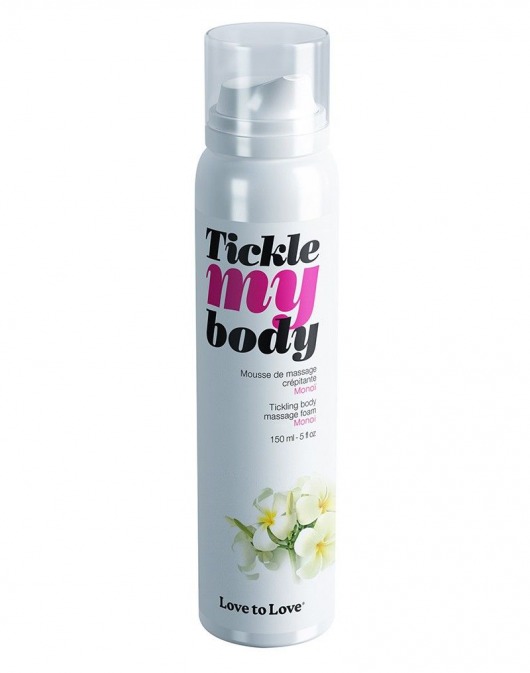Массажная хрустящая пенка Tickle My Body Monoi с ароматом моной - 150 мл. - Love to Love - купить с доставкой в Уссурийске