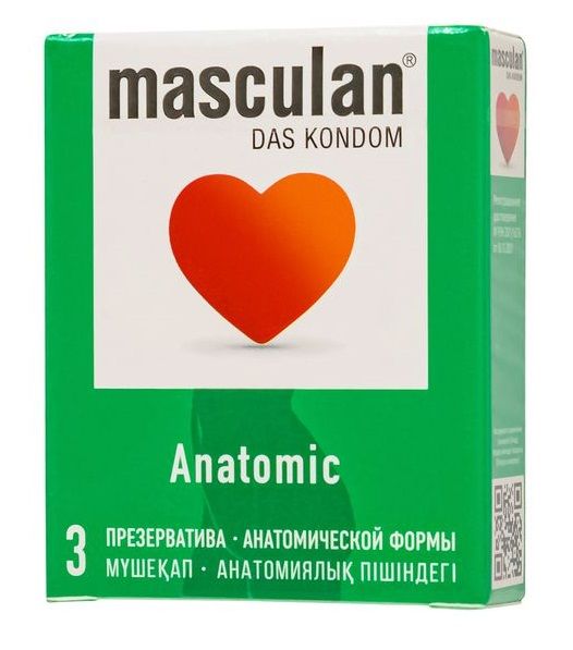 Презервативы анатомической формы Masculan Anatomic - 3 шт. - Masculan - купить с доставкой в Уссурийске