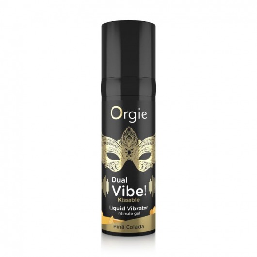 Съедобный гель Dual Vibe Pina Colada с эффектом вибрации и вкусом коктейля пина колада - 15 мл. - ORGIE - купить с доставкой в Уссурийске