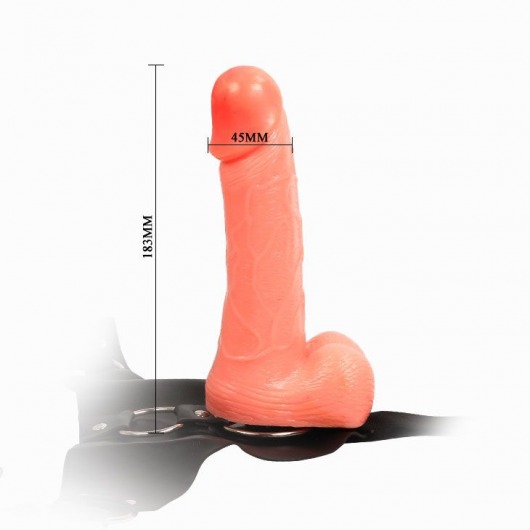 Женский страпон изогнутой формы - 18,3 см. - Baile - купить с доставкой в Уссурийске