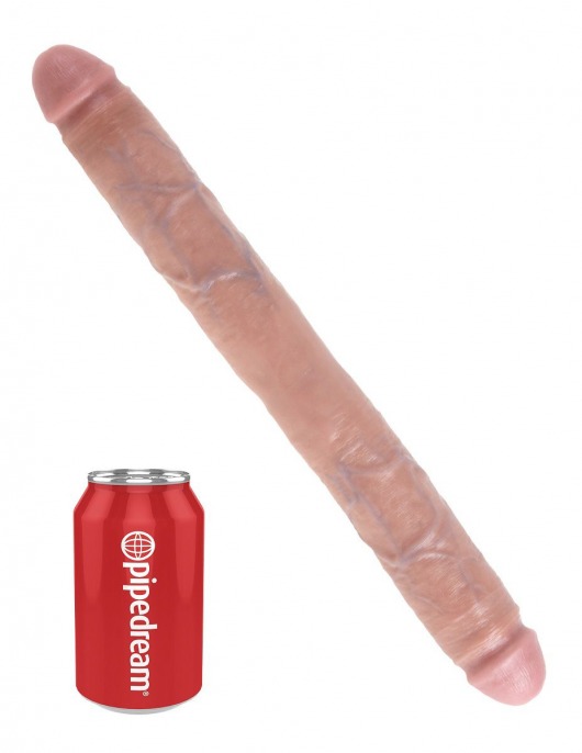 Телесный двусторонний фаллоимитатор 16  Thick Double Dildo - 40,6 см. - Pipedream