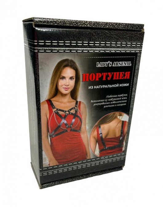 Портупея из натуральной кожи с цепочками - БДСМ Арсенал - купить с доставкой в Уссурийске