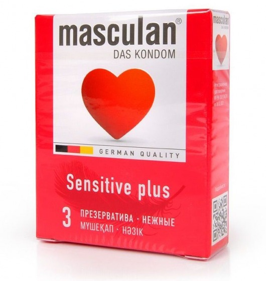 Презервативы Masculan Sensitive plus - 3 шт. - Masculan - купить с доставкой в Уссурийске