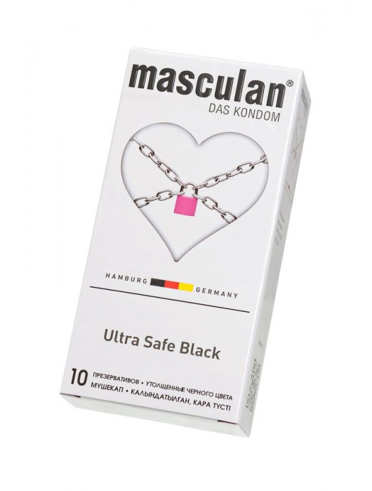 Ультрапрочные презервативы Masculan Ultra Safe Black - 10 шт. - Masculan - купить с доставкой в Уссурийске